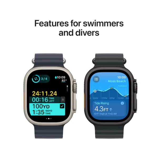 Apple Watch Ultra 2 Black Titanium Case with Black Milanese Loop - Image 5