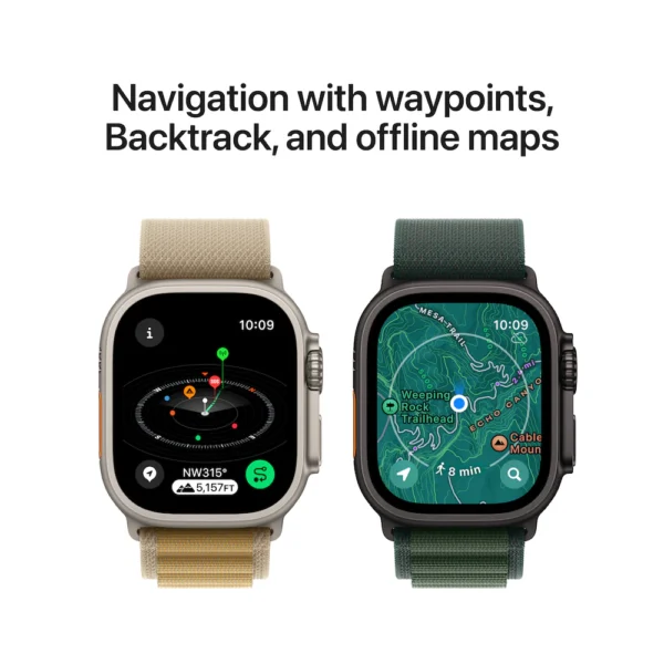 Apple Watch Ultra 2 Black Titanium Case with Black Milanese Loop - Image 6