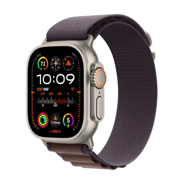 Apple Watch Ultra 2 Titanium Case with Alpine Loop - Indigo - Image 3